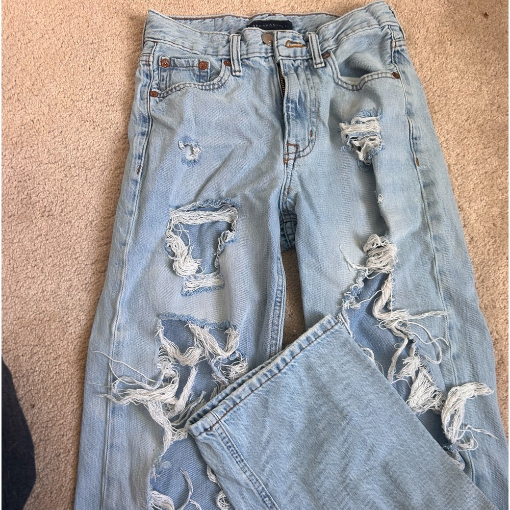 Aeropostale High Rise 90s ripped baggy mom jeans